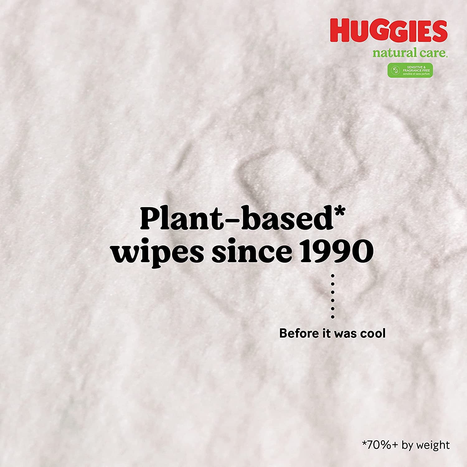 Sensitive Baby Wipes, Huggies Natural Care Baby Diaper Wipes, Unscented, Hypoallergenic, 99% Purified Water, 10 Flip-Top Packs (560 Wipes Total) - Image 2